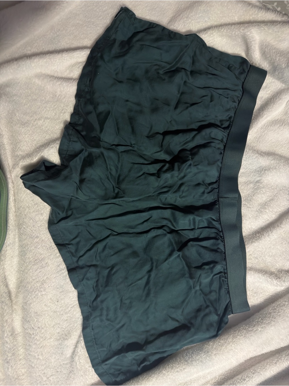 PINK Victoria Secret Dark Green Elastic Waist Sleepwear Shorts